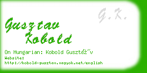 gusztav kobold business card